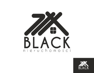 Projektowanie logo dla firmy, konkurs graficzny black nieruchomości